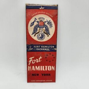 Vintage Bobtail Matchcover US Army Fort Hamilton Exchange New York Keep it Under